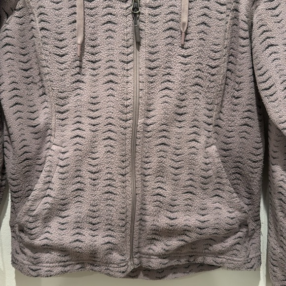 Purple North Face Fleece Hoodie Zip Jacket size M - Picture 4 of 6